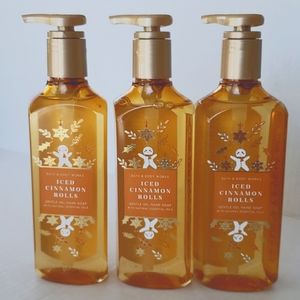 * 3 Bath & Body Works ICED CINNAMON ROLLS Gel Hand Soap